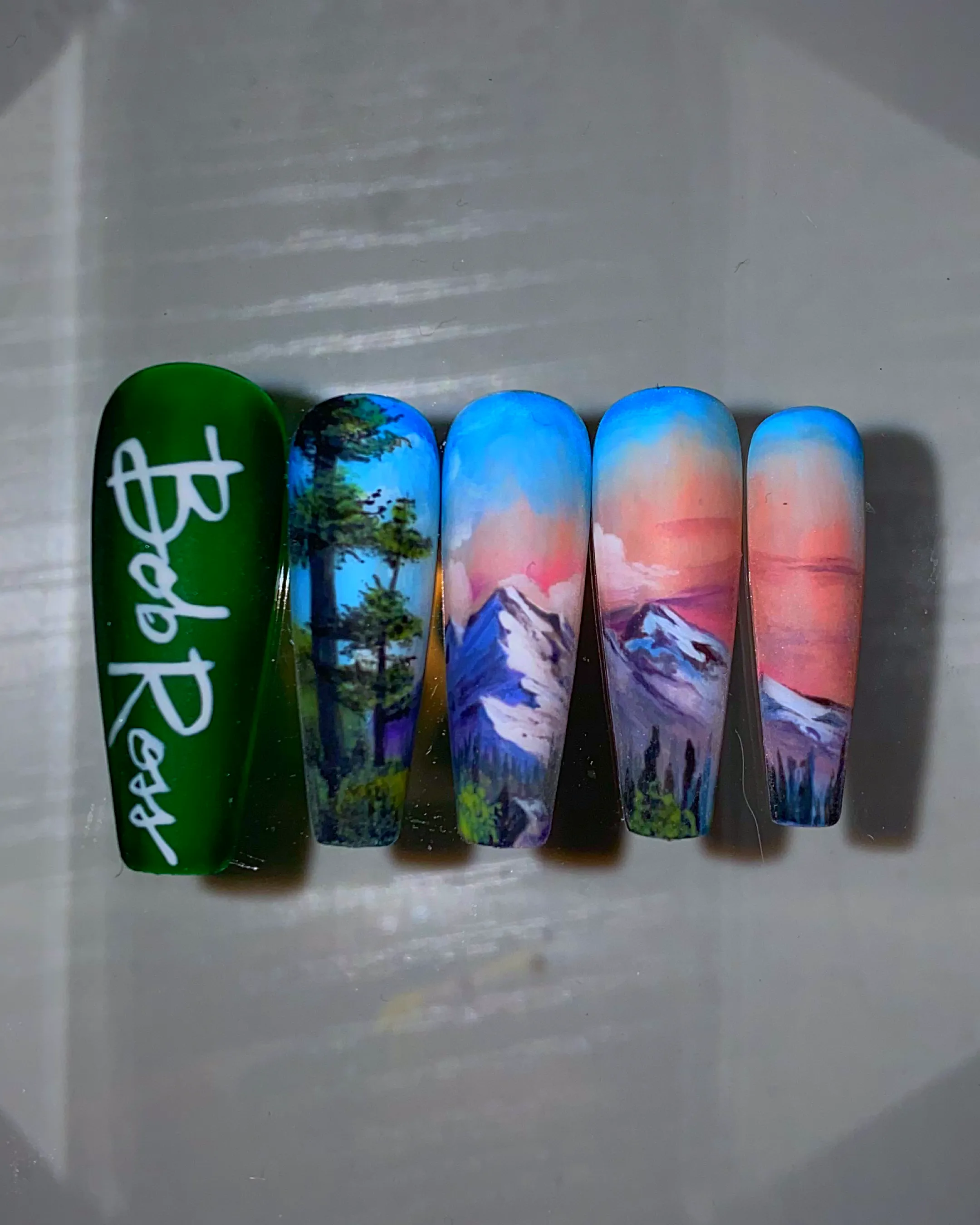 Custom Bob Ross Press-Ons