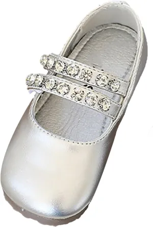 Girls Leather Flat𝐬 Mary Jane Dress Shoes with Pearl Strap Kids Wedding Part𝐲 School Big Kids Slippers for Girls