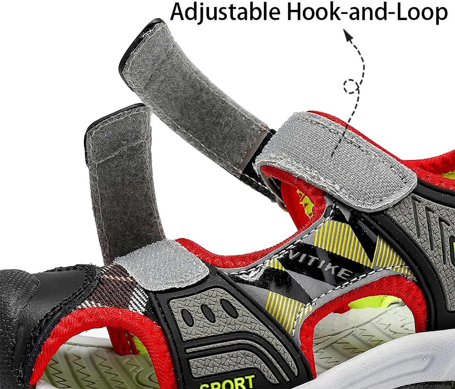 JMFCHI Boys Girls Sports Sandals Summer Kids Closed Toe Outdoor Sandals Athletic Water Shoes Sandals Child Pool Beach Sandals Quick Drying Slip Resistant