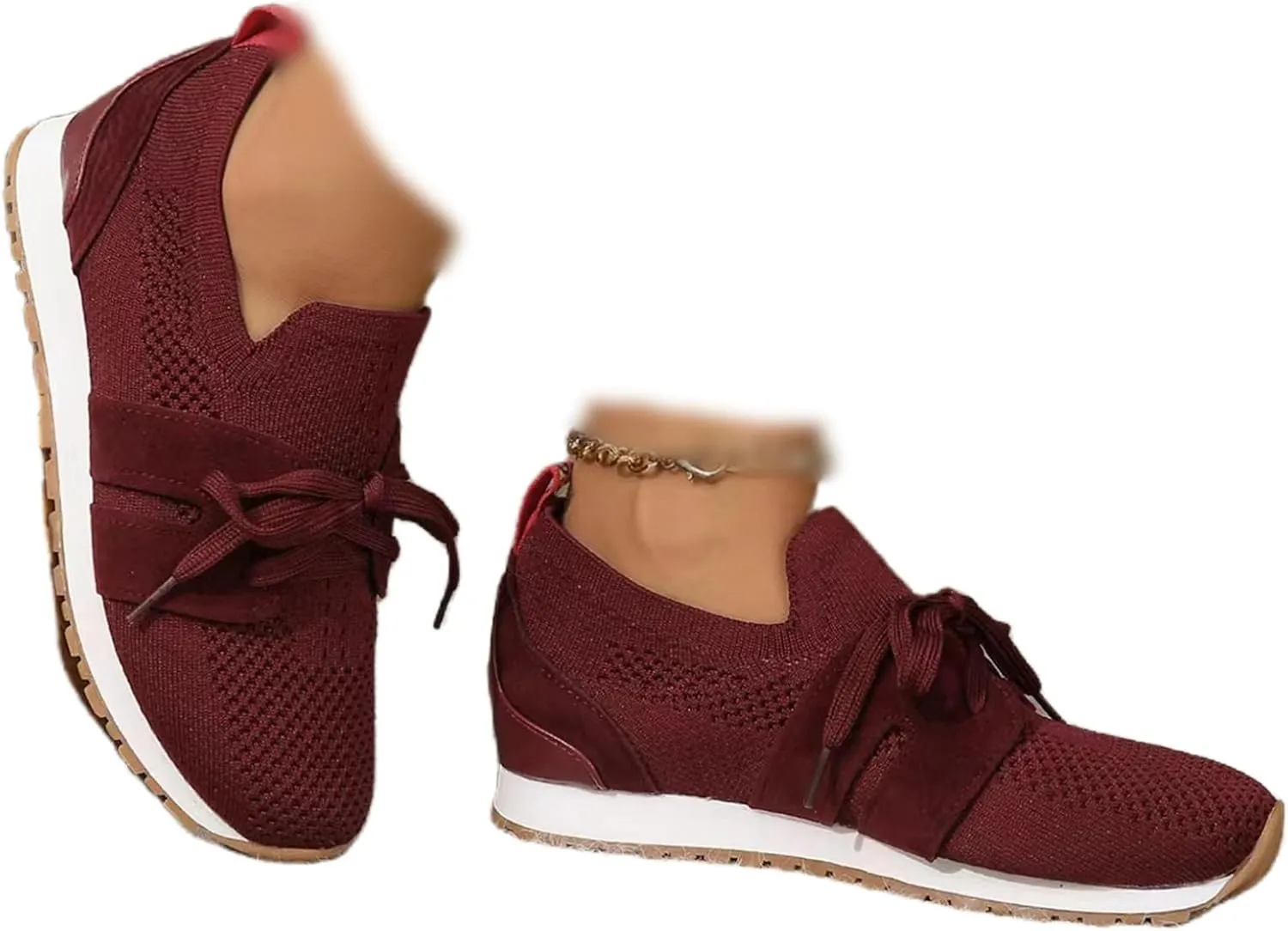 Ladmiple Running Shoes For Women Slip On Walking Shoes Breathable Athletic Workout Tennis Shoes Lightweight Gym Sneakers 2025