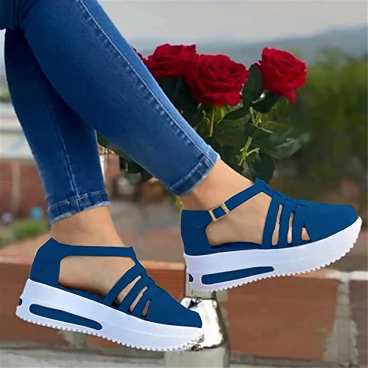 Ladmiple Sneakers For Women Slip On Wide Width Loafers Canvas Shoes Fashion Dressy Casual Summer Flats Walking Sneakers