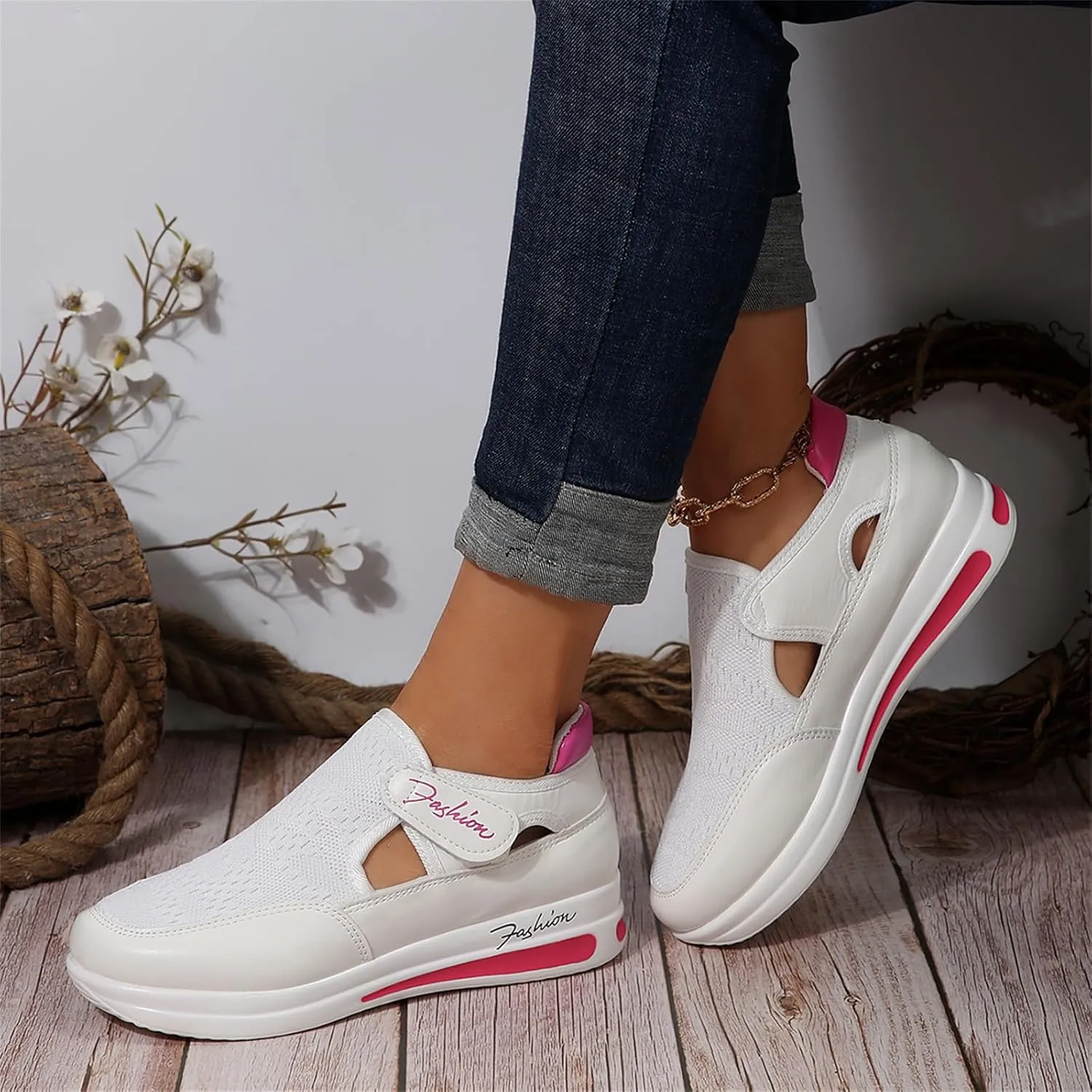 Ladmiple Sneakers For Women Slip On Wide Width Loafers Canvas Shoes Fashion Dressy Casual Summer Flats Walking Sneakers