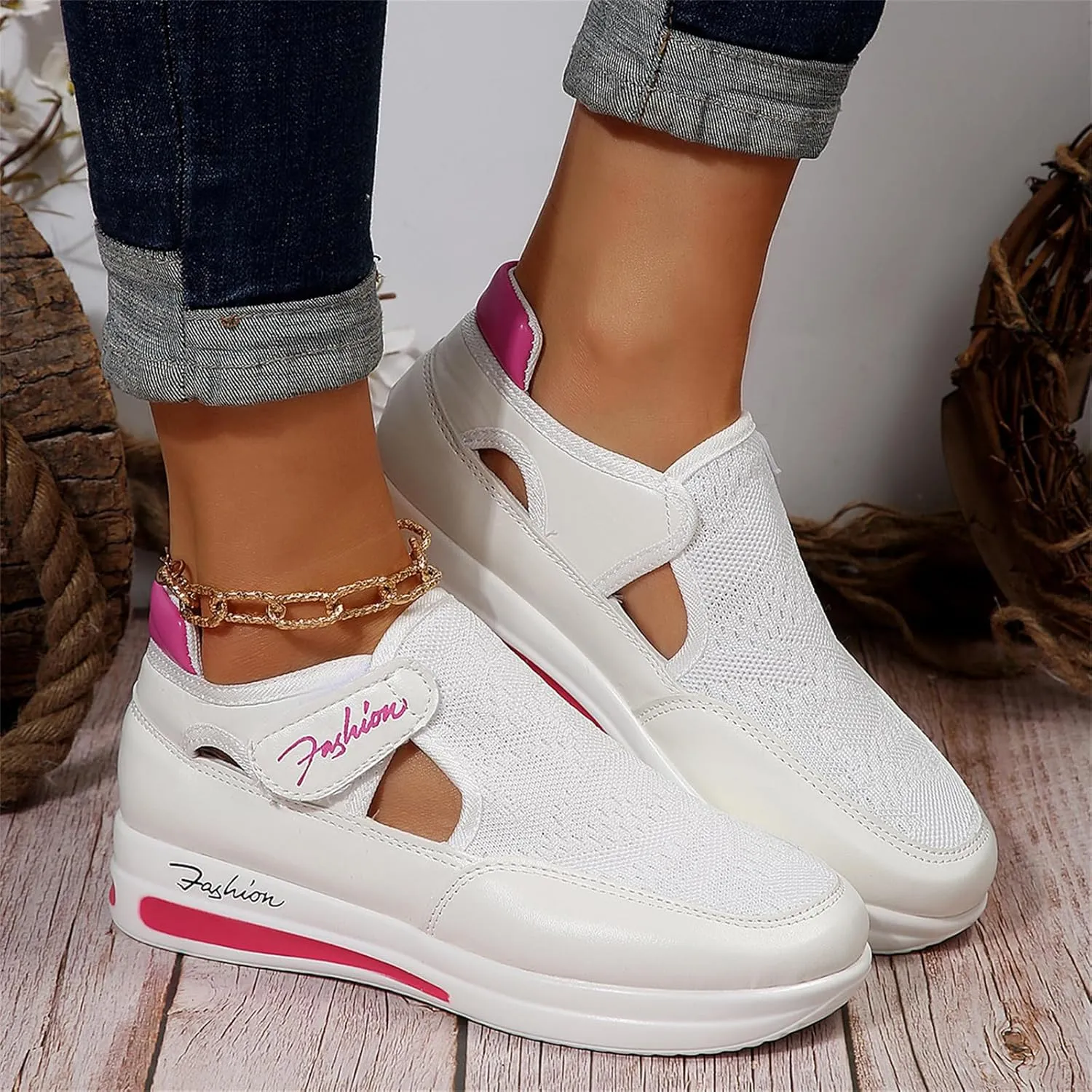 Ladmiple Sneakers For Women Slip On Wide Width Loafers Canvas Shoes Fashion Dressy Casual Summer Flats Walking Sneakers