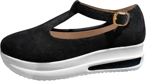 Lausiuoe Sneakers For Women Platform Slip On Low Top Canvas Shoes Casual Fashion Lightweight Comfortable Walking Flat Loafers