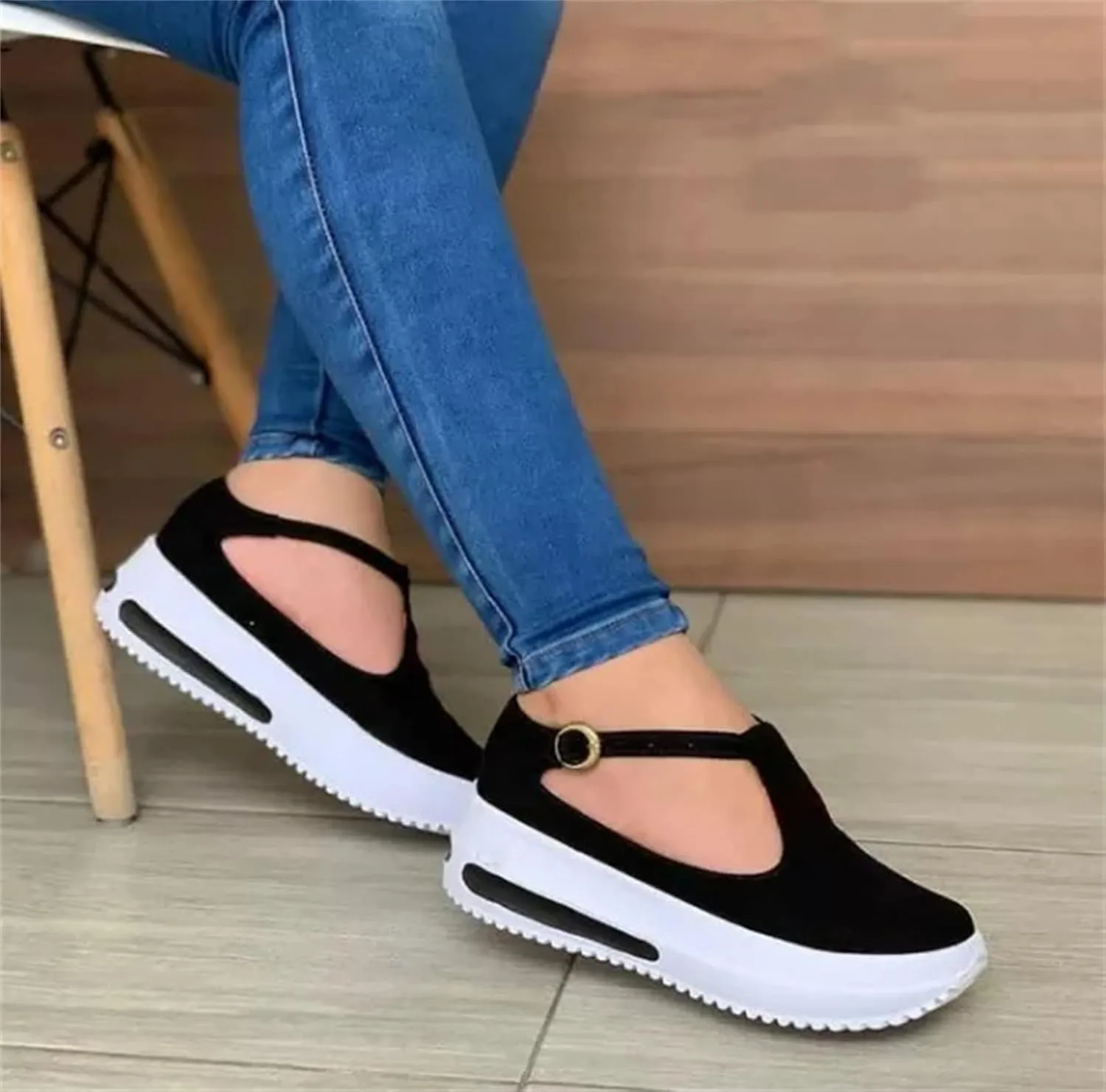 Lausiuoe Sneakers For Women Platform Slip On Low Top Canvas Shoes Casual Fashion Lightweight Comfortable Walking Flat Loafers