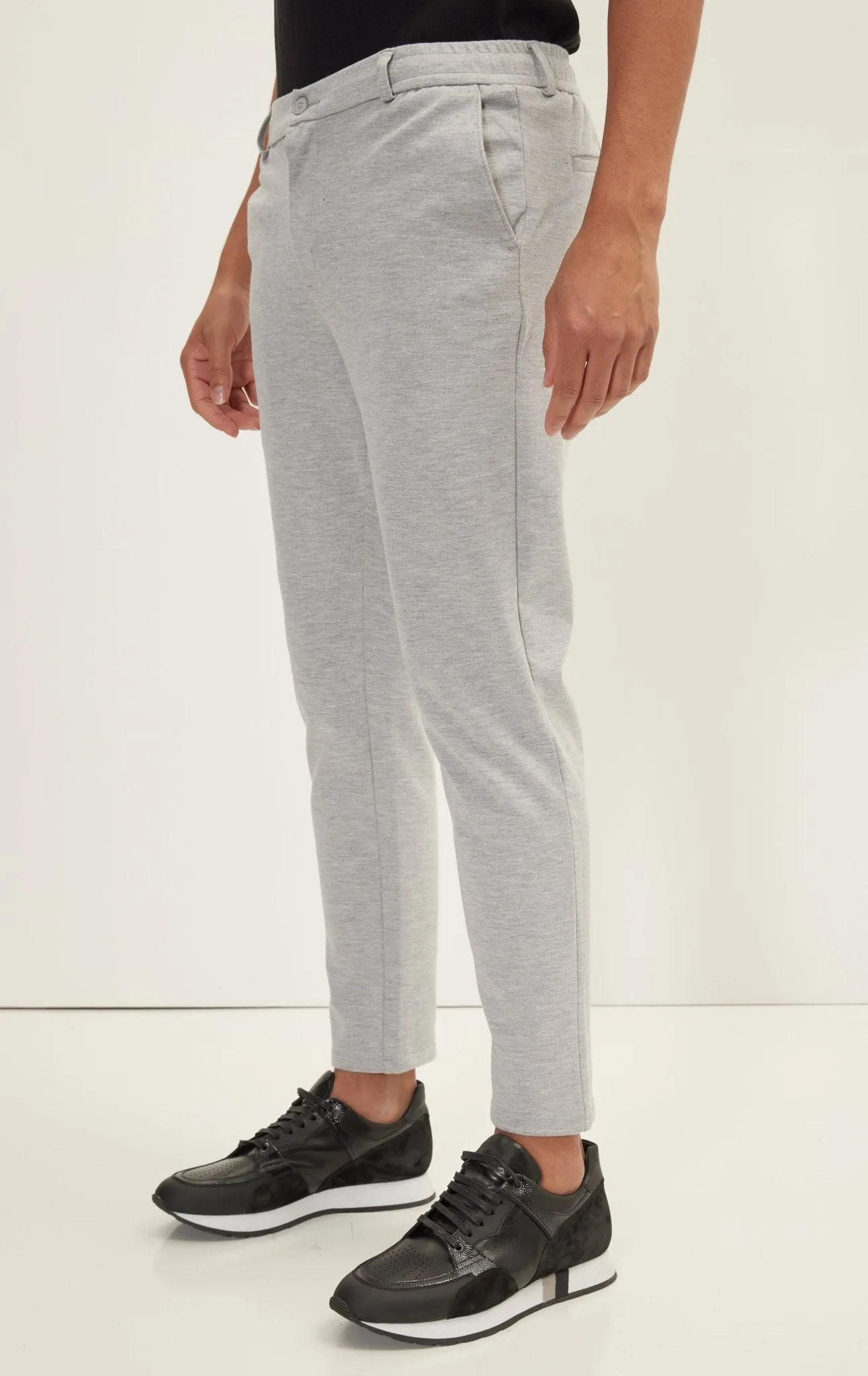 Weekend Knitted Fit Slacks - Grey