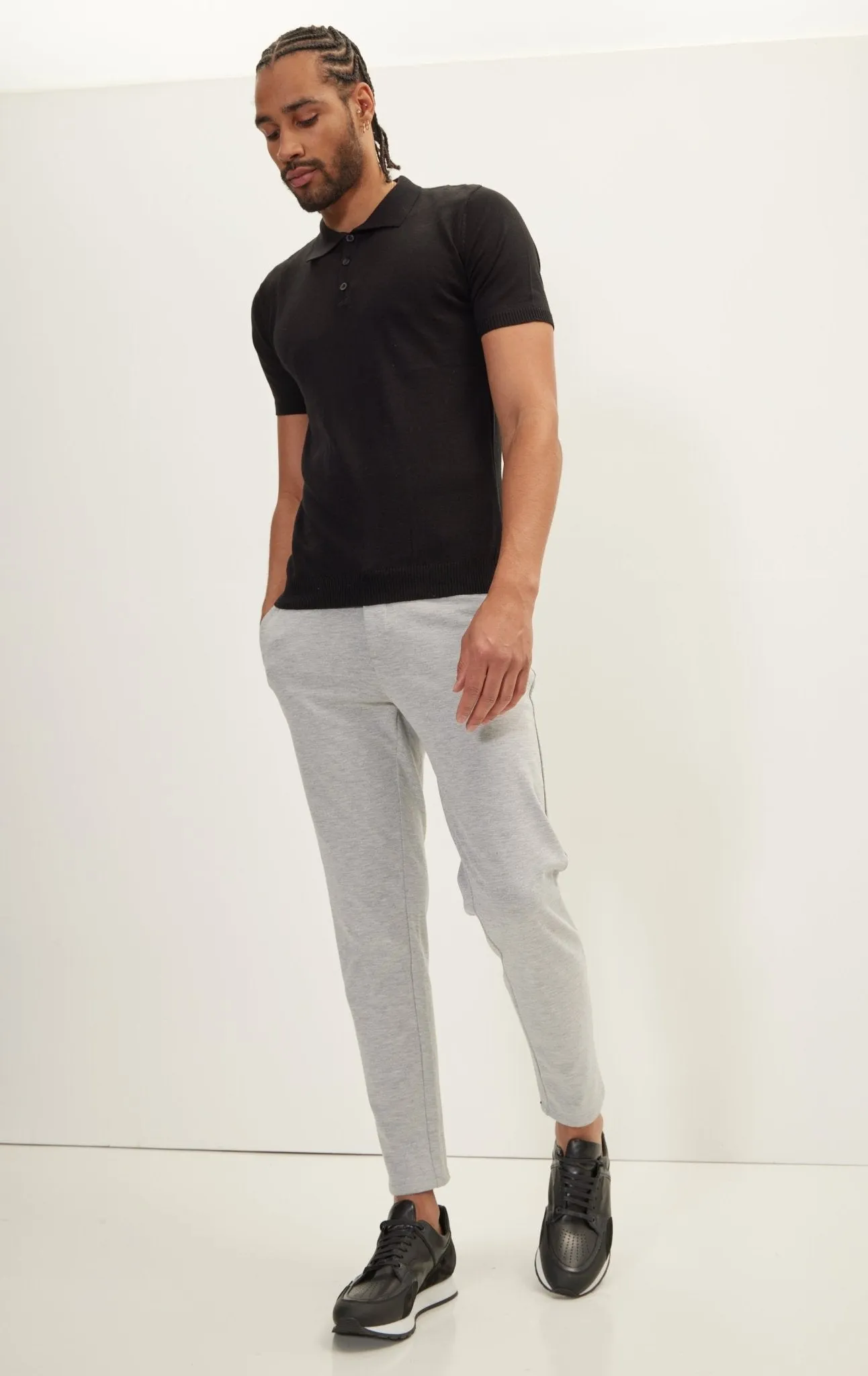 Weekend Knitted Fit Slacks - Grey